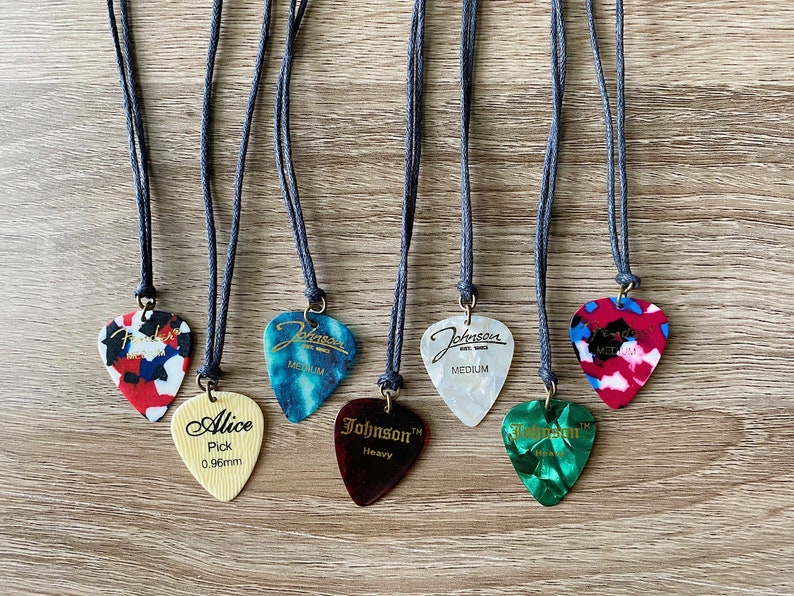 Guitar Pick Necklace Necklaces For Men Chord Necklace Etsy
