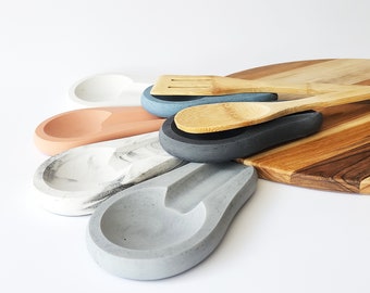 Spoon Rest, Spoon Holder, Spoon dish, Concrete spoon Rest, Cement, Modern Kitchen, Minimalist, Kitchen Spoon Rest, Cooking Spoon