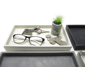 Concrete Tray - Catchall Tray - Valet Tray - Nightstand Tray - Decorative Tray - Keys Tray - Bathroom Tray - Cement Tray