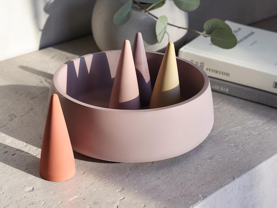 Ring Holder, Jewelry Cone, Concrete Ring Cone, Ring Display, Ring Keeper, Ring Tree, Engagement Gift , Minimalist, Modern Cement Cone