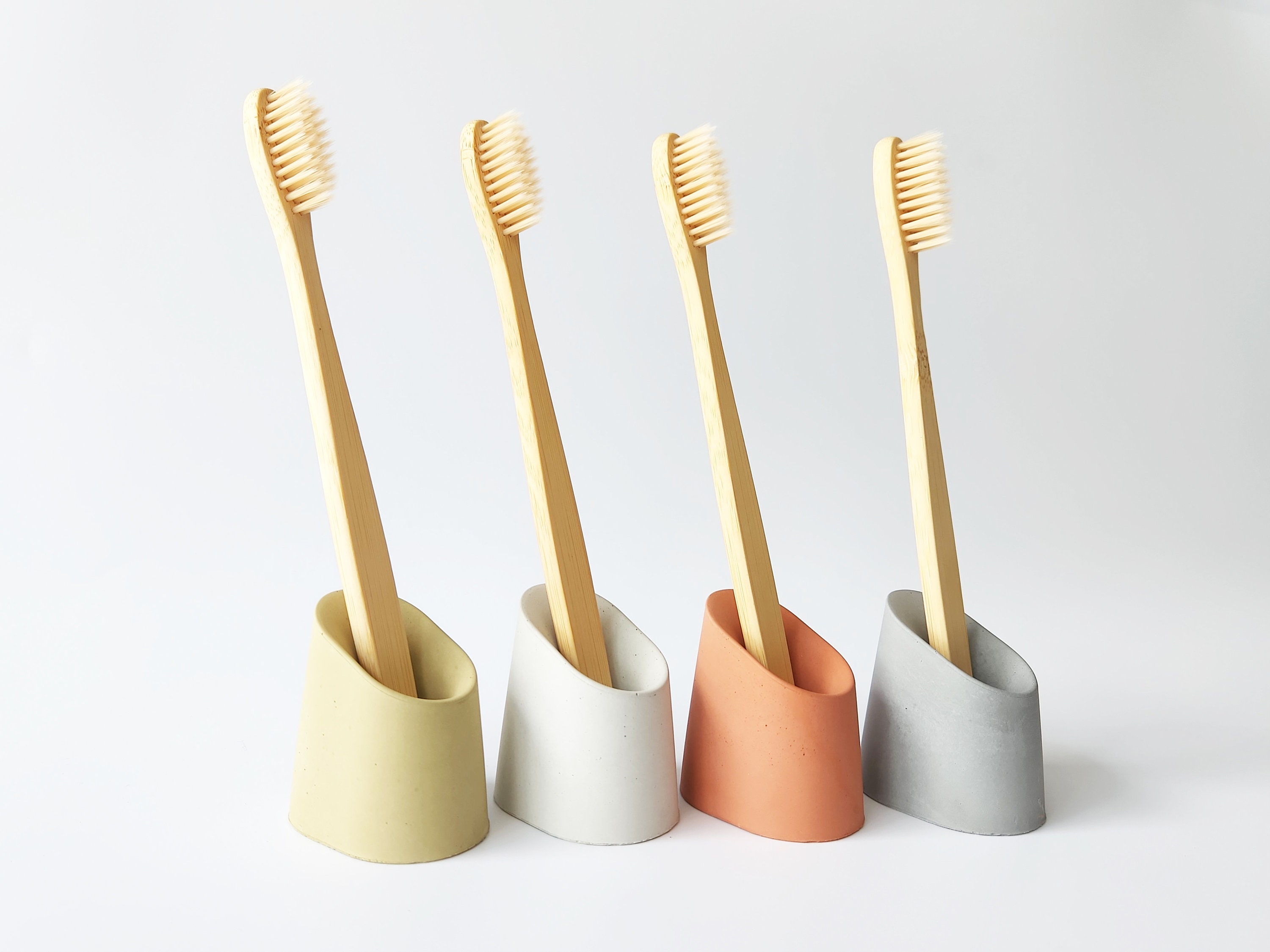 Concrete Toothbrush Holder With Drainage Toothbrush Stand Etsy Canada