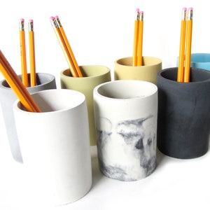 Pencil Cup, Concrete Pen Cup, Cement, Minimalist, Modern, Office Decor, Desk Set, Pencil Holder, Toothbrush Cup, Home Office