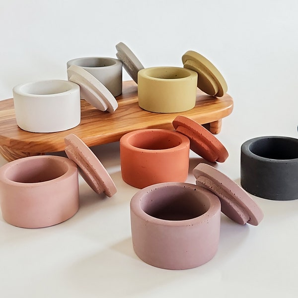 Salt and Pepper Cellar With Lids Etsy