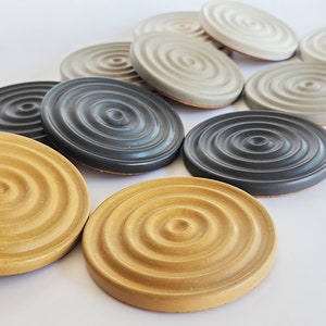 Round 4" Drink Coaster Set, Concrete Coasters, Minimalist,