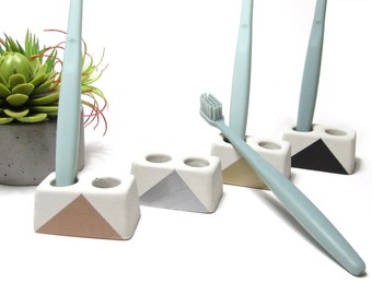 Toothbrush Holder, Toothbrush stand , Bathroom Decor, Minimalist , Bathroom Accessories, Concrete, Cement 2