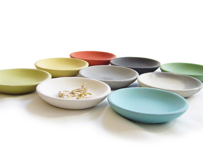 Concrete Trinket Dish Jewelry Dish Ring Dish Ring Bowl Etsy