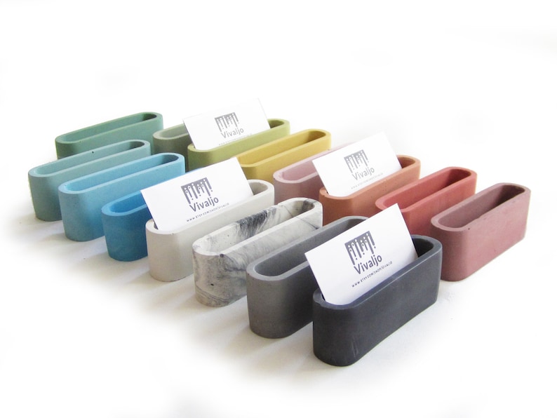 Business Card Holder for Desk Business Card Display Desk Etsy