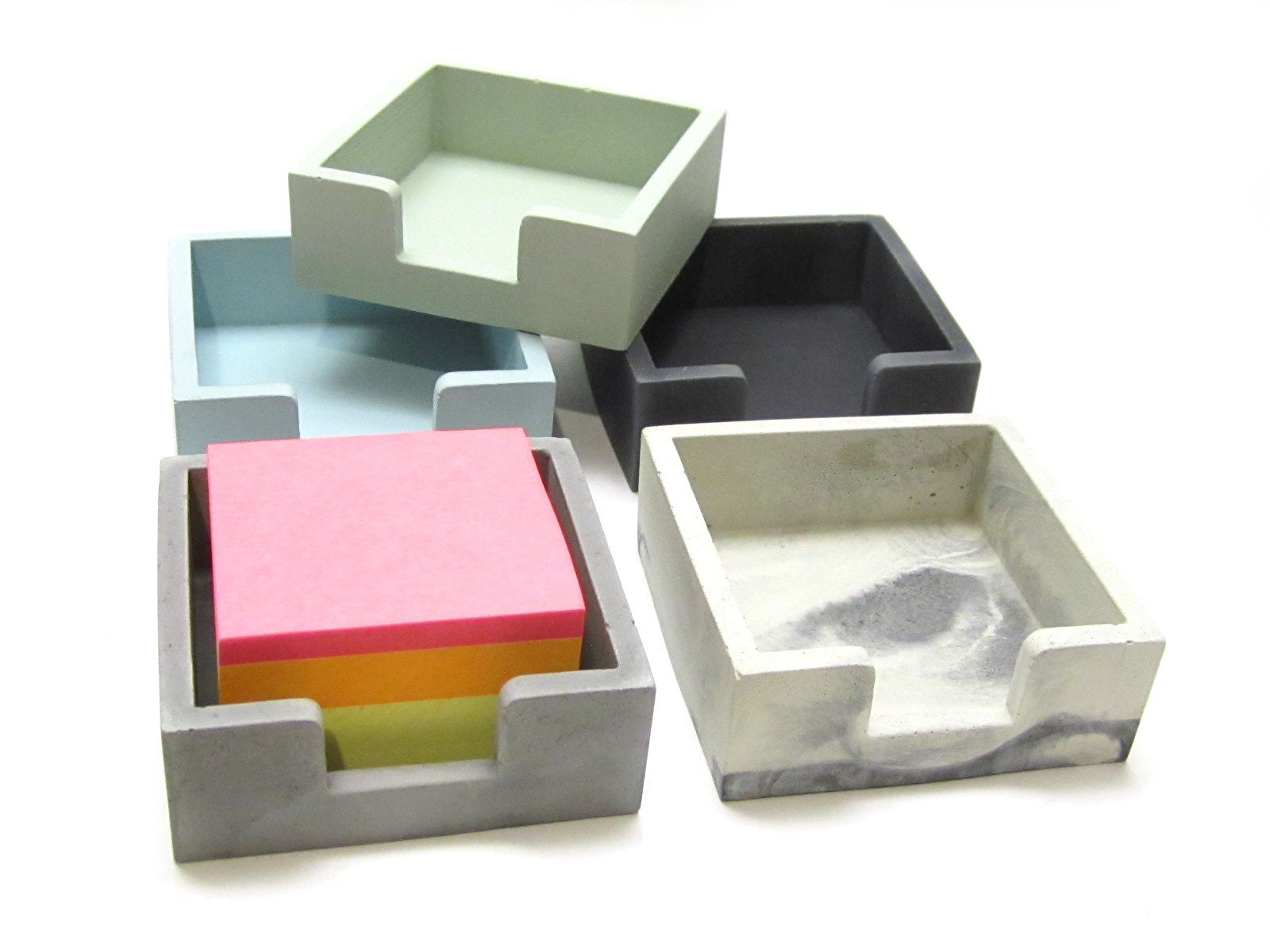 Sticky Note Holder Post It Holder Desk Accessories Etsy