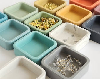 Desk Accessories, Paper clip Holder, Push Pins & Thumb Tack Storage Tray, Catchall Dish, Modern Office, Minimalist Hand Made Gift