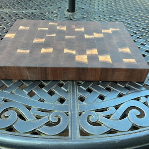 Black walnut end grain cutting board.
