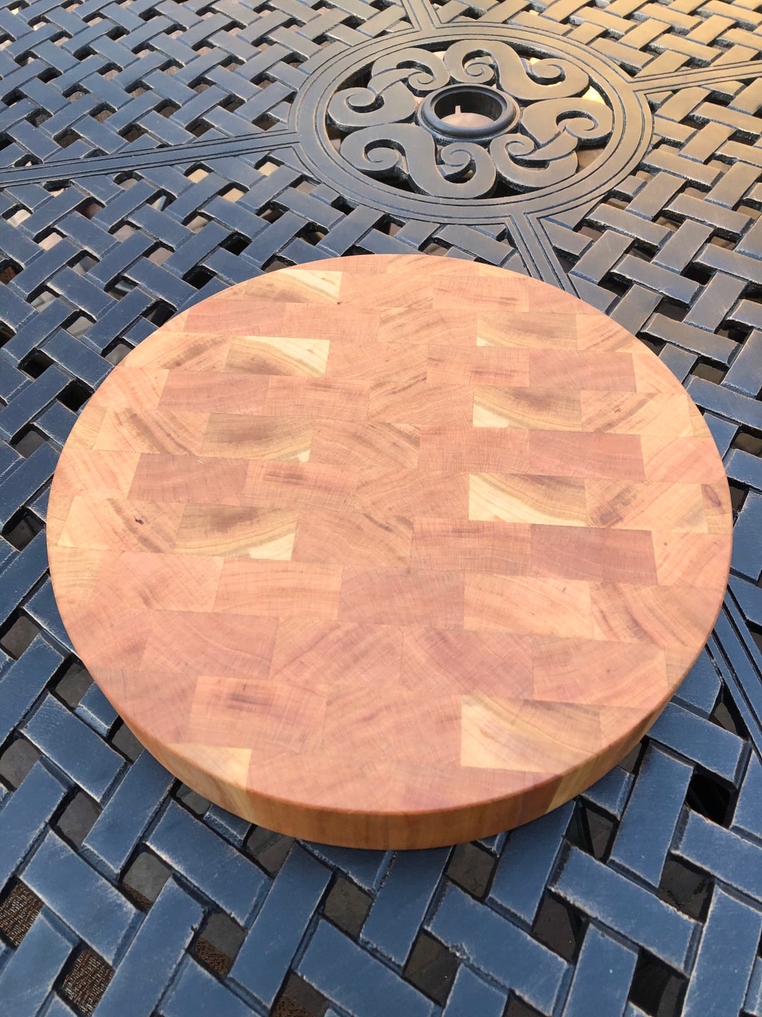 Round Cherry End Grain Cutting Board. Etsy