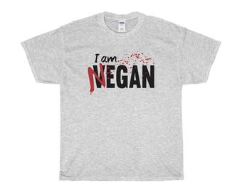 The Walking Dead Inspired Shirt, Negan Shirt, I Am Negan, Vegan Shirt, Eeny Meeny Miney Moe, The Saviors Heavy Cotton TShirt