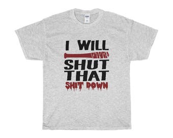 The Walking Dead Inspired Shirt, Negan Shirt, I Am Negan, Vegan Shirt, Eeny Meeny Miney Moe, The Saviors, I Will Shut That Shit Down