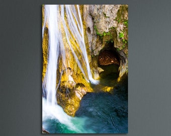 Lower Falls, Blue Pool, Olallie State Park, Pacific Northwest, Twin Falls, Washington, Waterfall