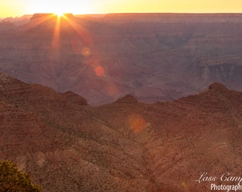 Puesta de sol sobre el Gran Cañón, Parque Nacional del Gran Cañón, South Rim