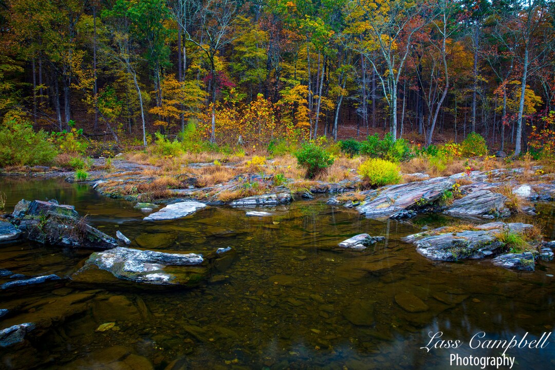 Spillway, Fall Foliage, Beavers Bend State Park, Broken Bow, Oklahoma