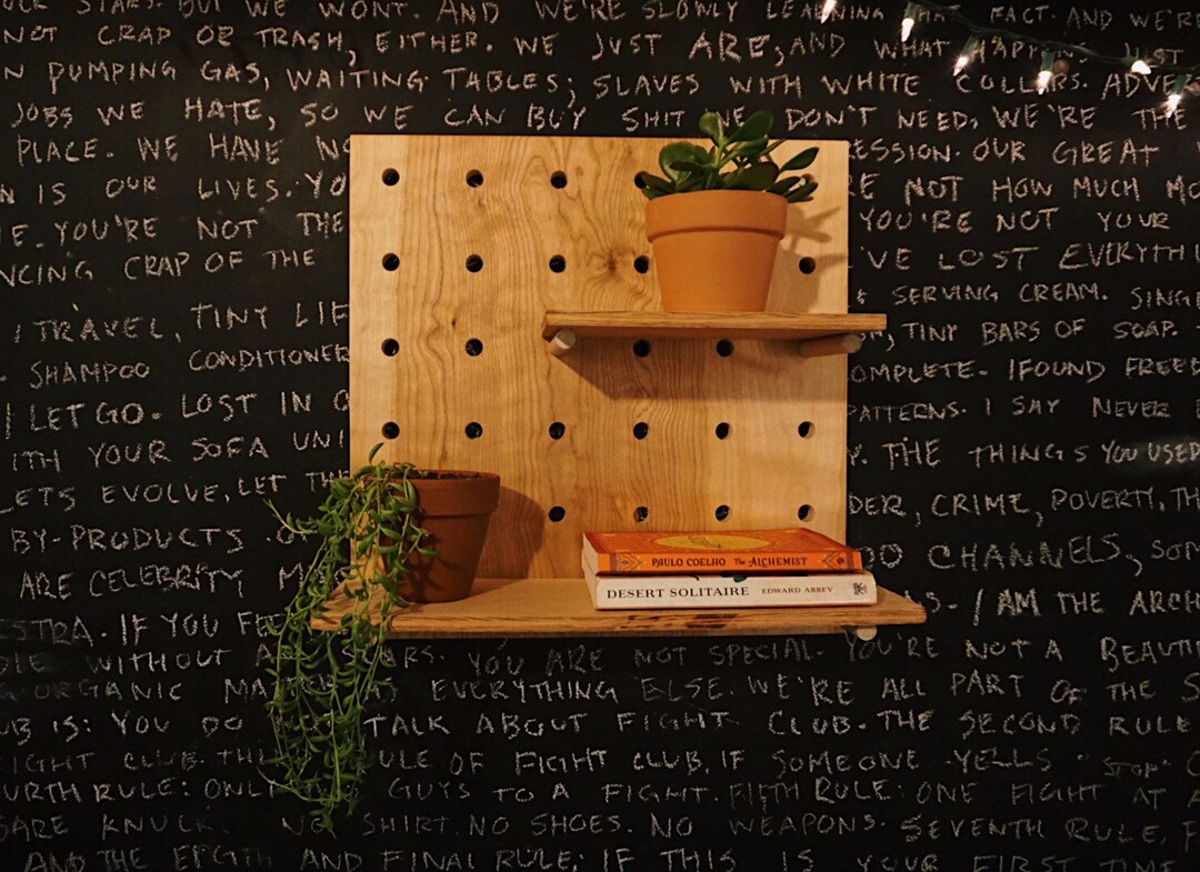 Small Pegboard Shelf / Pegboard Wall Display / 18 X Etsy
