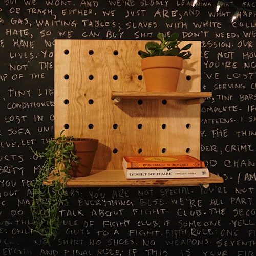 Small Pegboard Shelf / Pegboard Wall Display / 18 X Etsy