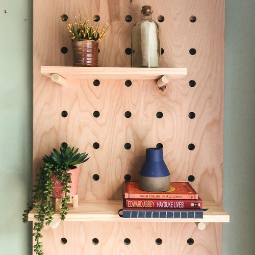 Midsize Pegboard Shelf / Small Holes / 24 X 36 Etsy