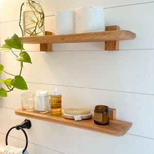 Floating Shelf / Modern Floating Shelf / Kitchen Shelves / Bathroom Shelf / Rounded Edge Floating Shelf / Wooden Handmade Shelf /