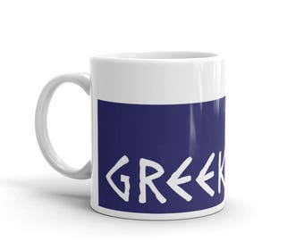 Greek God Mug -- Greek Mug -- 15 oz., Blue