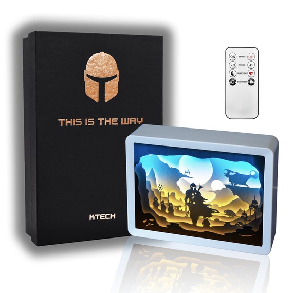 Star Wars Lamp the Mandalorian Night Light Led Light Box