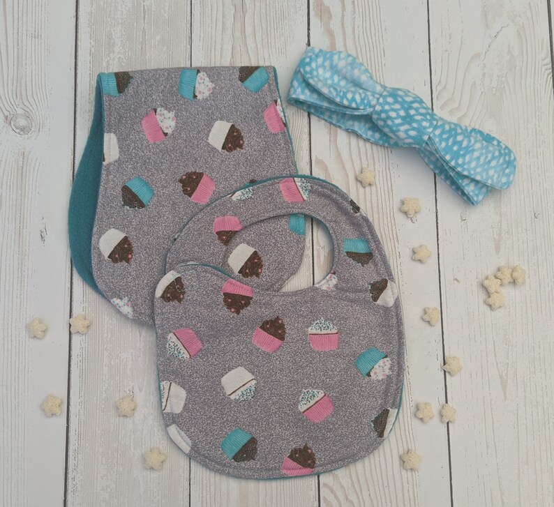 Cupcake Baby Bib Burp Cloth Newborn 2T Etsy