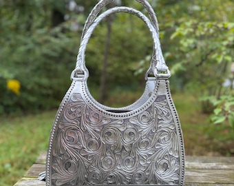 Bolso Hobo de Cuero Artesanal “LUNA” – Bolso de Hombro Estilo Western, Monedero Vaquera de Cuero Artesanal, Bolso de Mano Boho de Cuero, Regalos únicos para ella