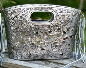 ALLE Best Hand-tooled leather handbags - Unique Designs - $30 Off Now! –  ALLE Handbags