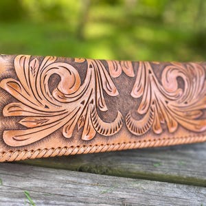 Portefeuille sifflet pochette en cuir repoussé « OAXACA », style vintage, porte-passeport, sac de voyage, cadeaux pour elle, sac western, portefeuille en cuir