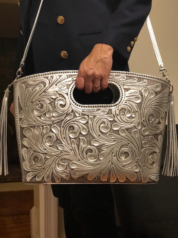 Handcrafted Leather Tote Bag TUBO – Western Cut-out Design