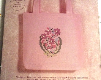 Ribbon Embroidery kit 00-174 Purple Daisies purse.