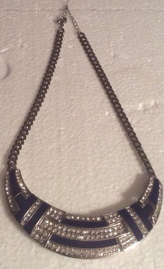 Rhinestone Statement necklace - image 4