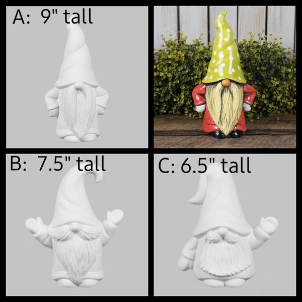 Ready to Paint Ceramic Gnome Etsy