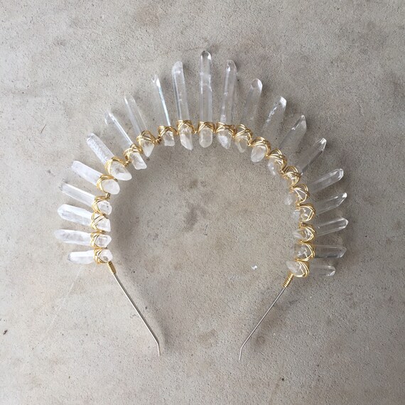 Salute Clear Quartz Crown Etsy