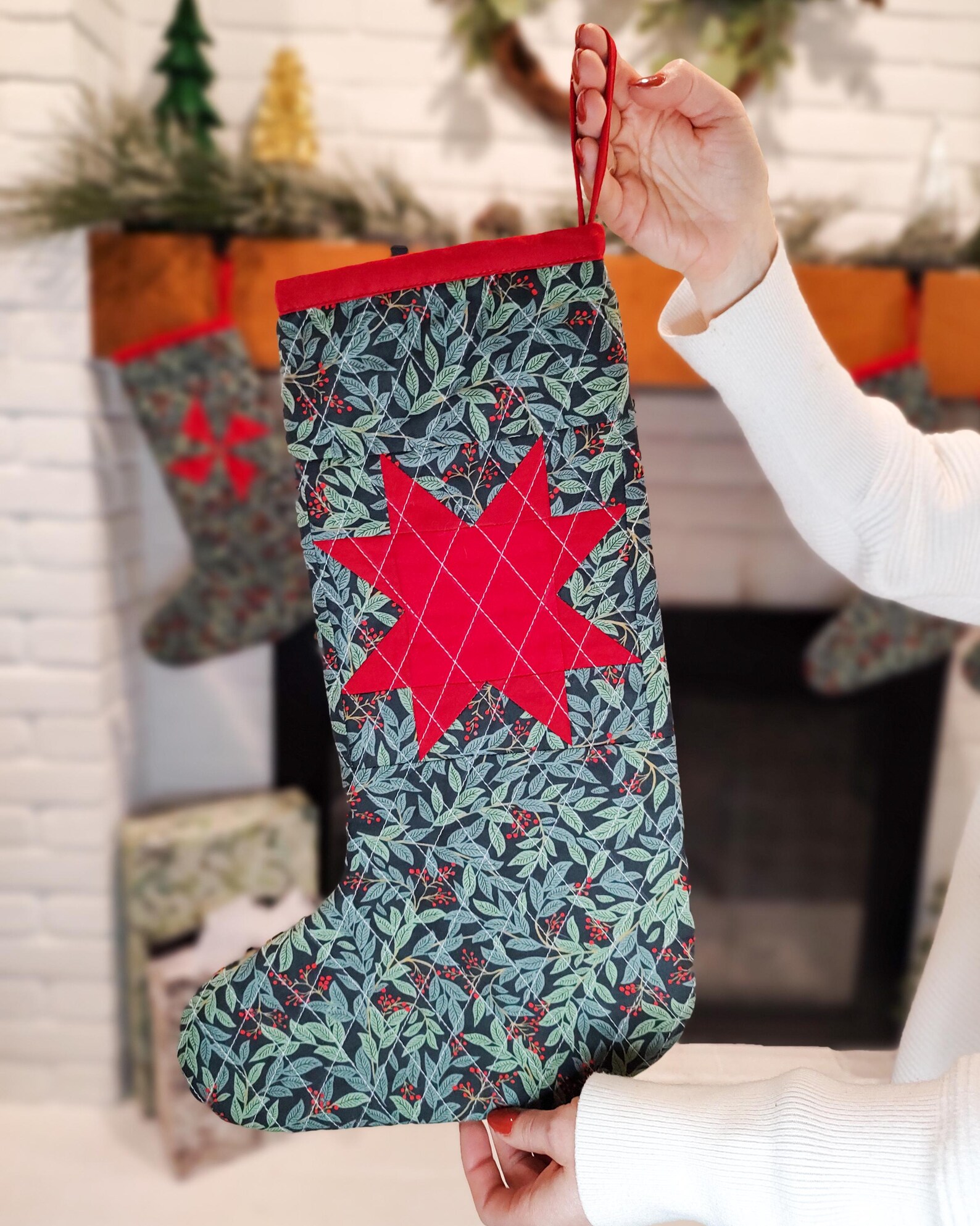 Snowfall Stockings PAPER Pattern - Etsy