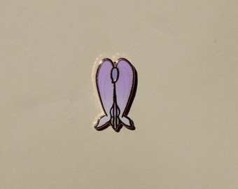 Pacific bleeding heart (Dicentra formosa) flower enamel pin