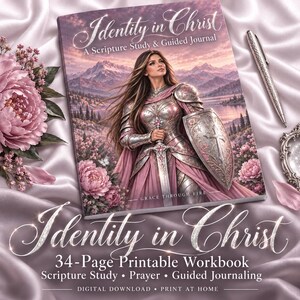 Identity in Christ Printable Workbook for Women, 34-Page Bible Study & Guided Prayer Journal