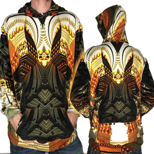 Ultra-Soft Hoodie "Din's Fire" Trippy Hoodie with Pocket Plush Fleece Warm Pullover Jacket