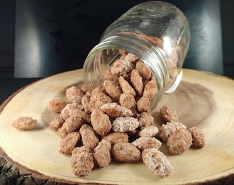 12oz Candied Almonds: Fresh Homemade Sugar Coated Nuts (Gluten Free)