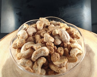 12oz Candied Cashews: Homemade Sugar Coated Nuts, Gluten Free