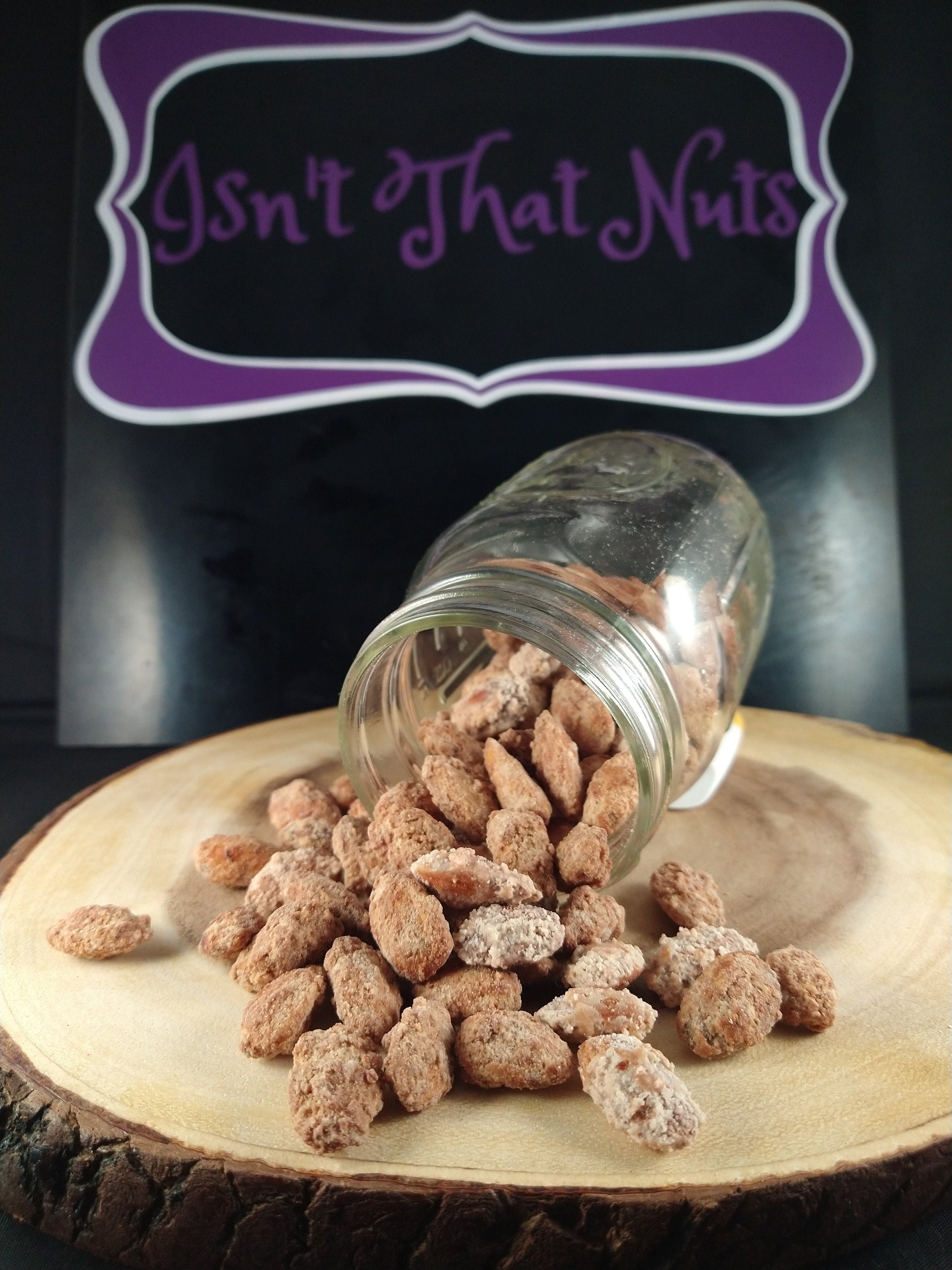 16oz Candied Almonds: Fresh Homemade Sugar Coated Nuts (Gluten Free)