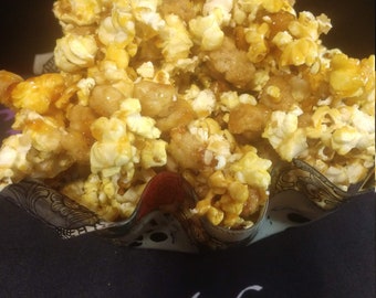 Gluten Free Candied Peanut Popcorn Brittle: Homemade Sugar Snack