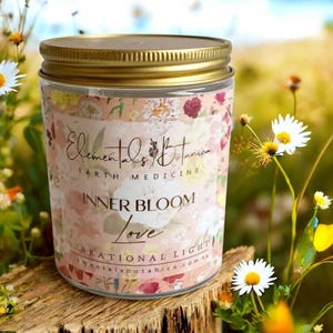 Love Intention Candle ~ Crystal Infused ~ Rose Quartz