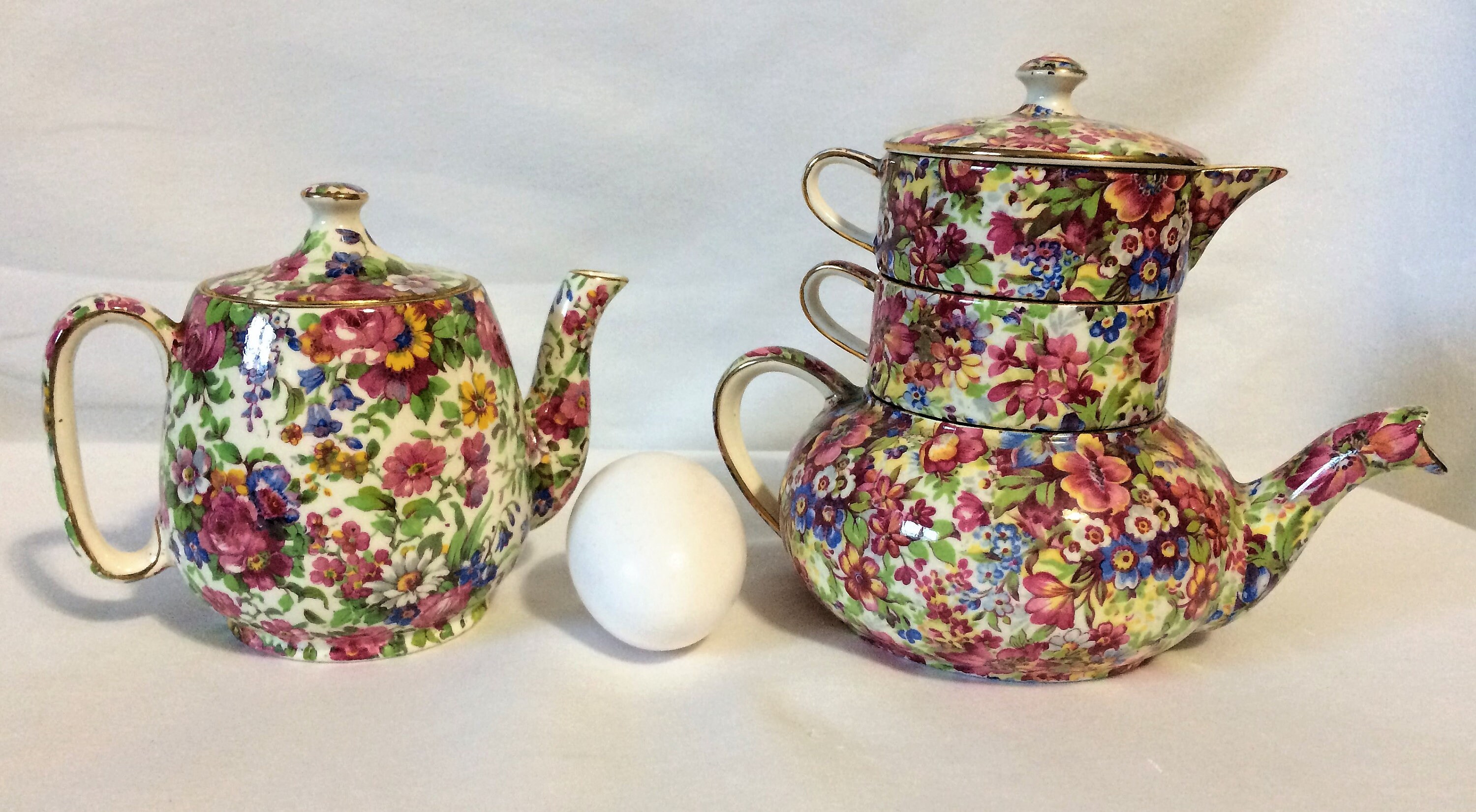 Vintage Chintz Teapot Royal Winton Grimwades Summertime Etsy