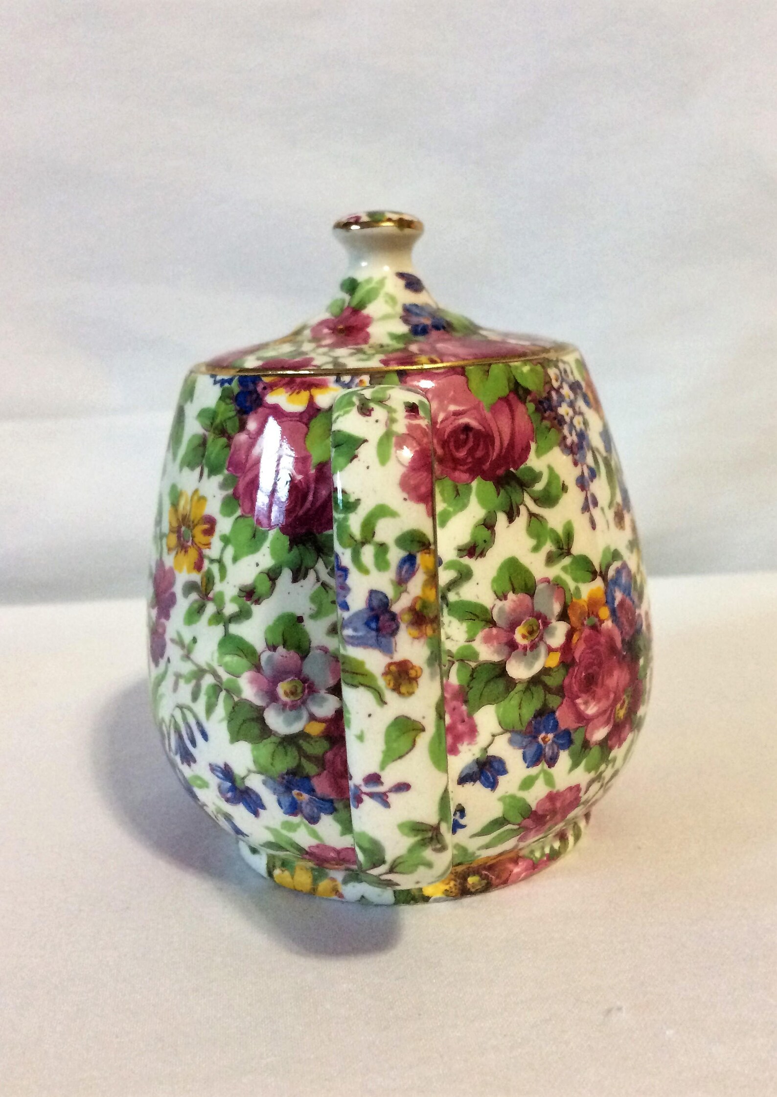 Vintage Chintz Teapot Royal Winton Grimwades Summertime Etsy