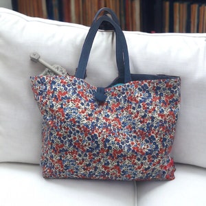 Project tote bag |Wiltshire |Tote |Liberty |Fabric| knitting| Crochet| sewing|reversible| Christmas | gifts for her |stocking |handmade item