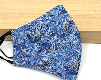 Maska na twarz Liberty Fabric, dwustronna, trójwarstwowa,