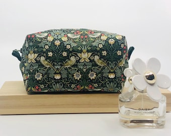 Liberty London Fabric Zipper Pouch: Strawberry Thief William