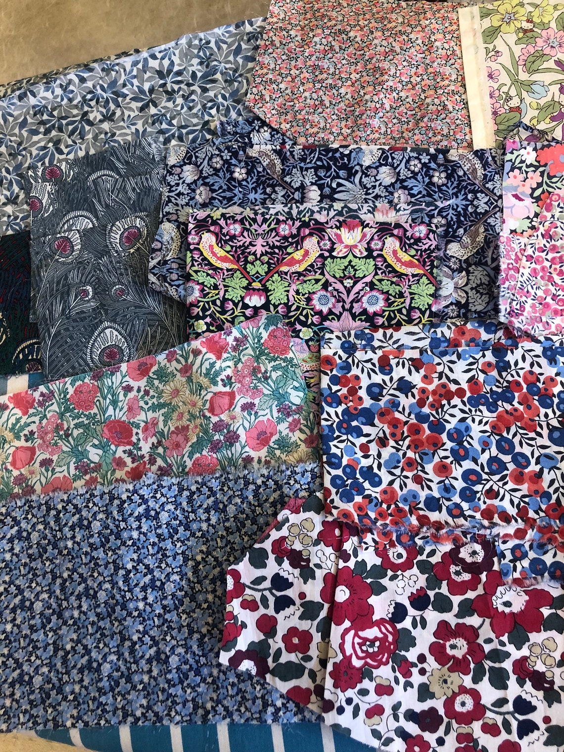 Liberty Fabric Tana Lawn Scraps for Quilting, Crafting, and Mending ...